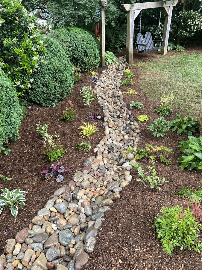 Finished drainage garden
